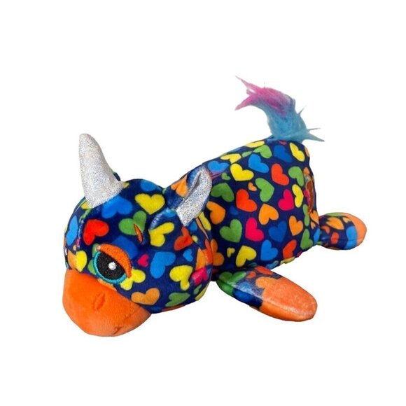 Cutetitos Unicornitos Unicorn Plush Stuffed Animal Hearts HTF Orange Blue - Picture 1 of 9